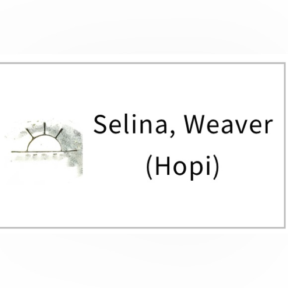 Hopi Sterling Silver Oval Earrings with Tribal Design - Picture 3 of 7